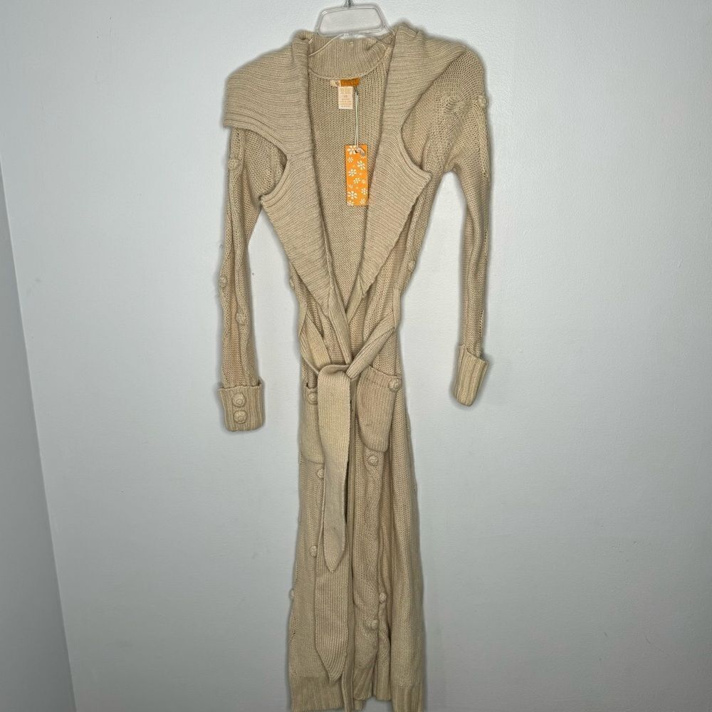 Tulle cream cardigan duster size XS
